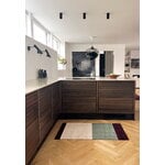 Tica Copenhagen Stripes horizontal rug, 67 x 120 cm, bordeaux - green - ivory, decoration image