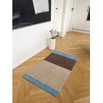 Tica Copenhagen Stripes horizontal rug, 67 x 120 cm, blue - sand - ivory, decoration image