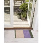 Tica Copenhagen Stripes horizontal rug, 40 x 60 cm, green - lilac - ivory, decoration image
