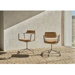 Vipp 452 Swivel tuoli, kiillotettu runko - camel nahka, pyörät, näkymä 13