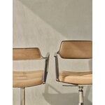 Vipp 452 Swivel tuoli, kiillotettu runko - camel nahka, pyörät, näkymä 14