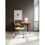 Vipp 452 Swivel tuoli, kiillotettu runko - camel nahka, pyörät, näkymä 2