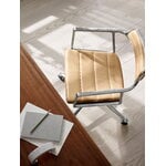 Vipp 452 Swivel tuoli, kiillotettu runko - camel nahka, pyörät, näkymä 17