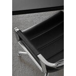 Vipp 453 Swivel tuoli, kiillotettu runko - musta nahka, jalkatallat, näkymä 5