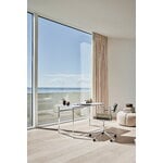 Vipp 453+ Swivel chair, polished frame - bosco green leather, with castors, decoration image