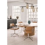 Vipp 453+ Swivel chair, polished frame - camel leather, with gliders, decoration image
