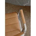 Vipp 453+ Swivel chair, polished frame - camel leather, with gliders, decoration image