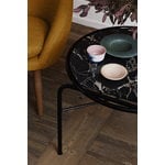 Warm Nordic Tavolino Secant, rotondo, marmo oro nero