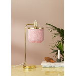 Warm Nordic Fringe table lamp, pale pink