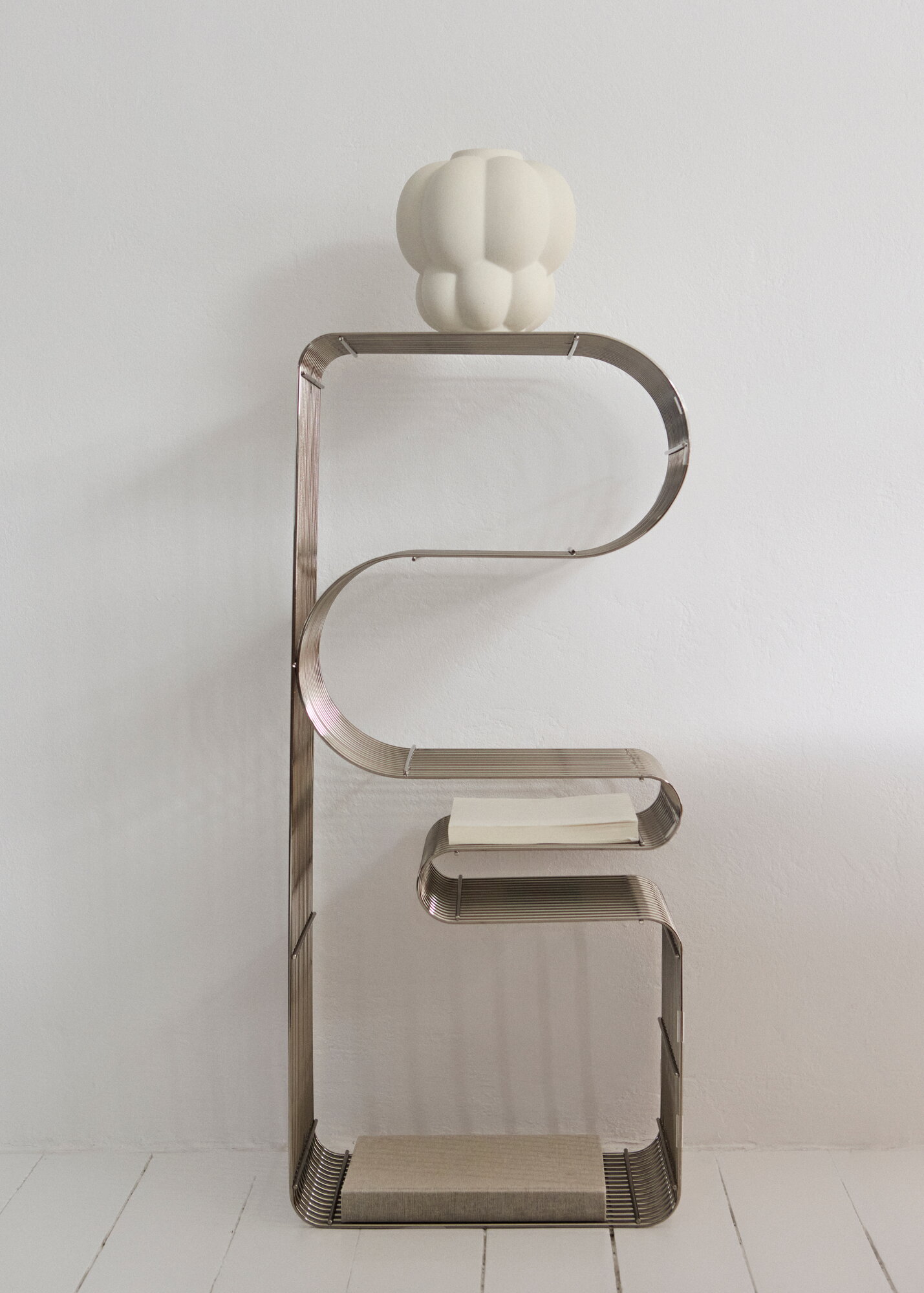 AYTM Curva bench, silver | Finnish Design Shop