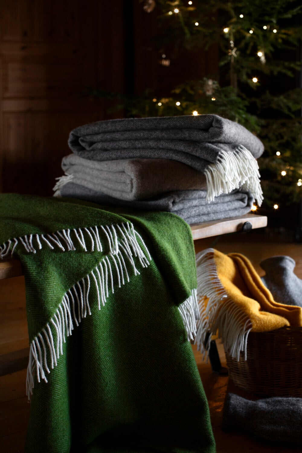 Lapuan Kankurit Arvo blanket, 130 x 180 cm, white - mottled grey