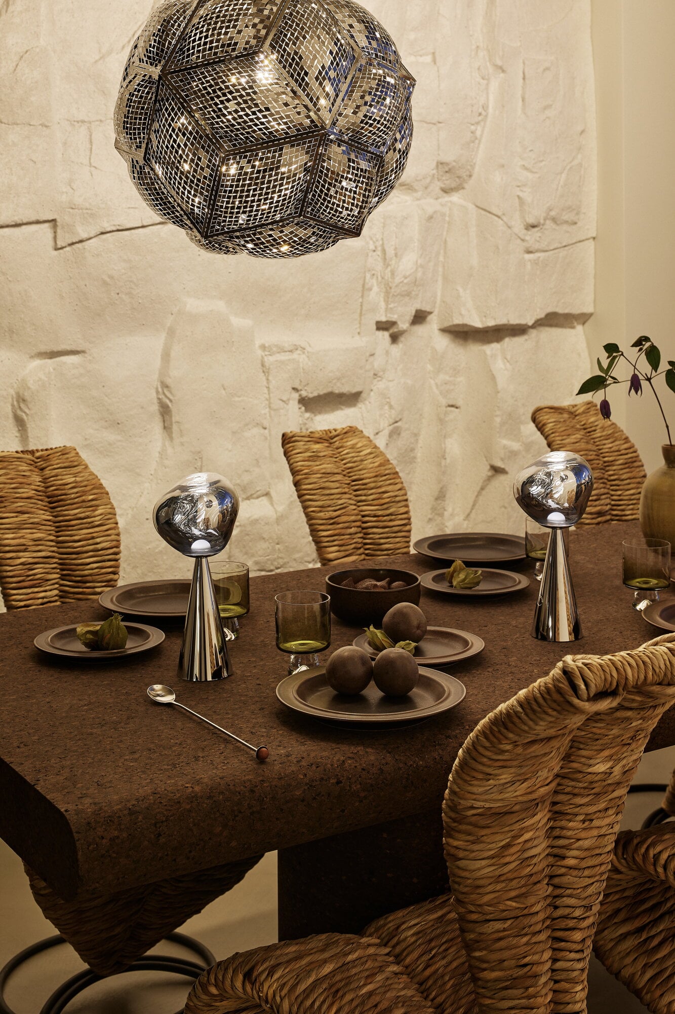 Tom Dixon Melt portable LED table lamp, silver | Finnish Design Shop