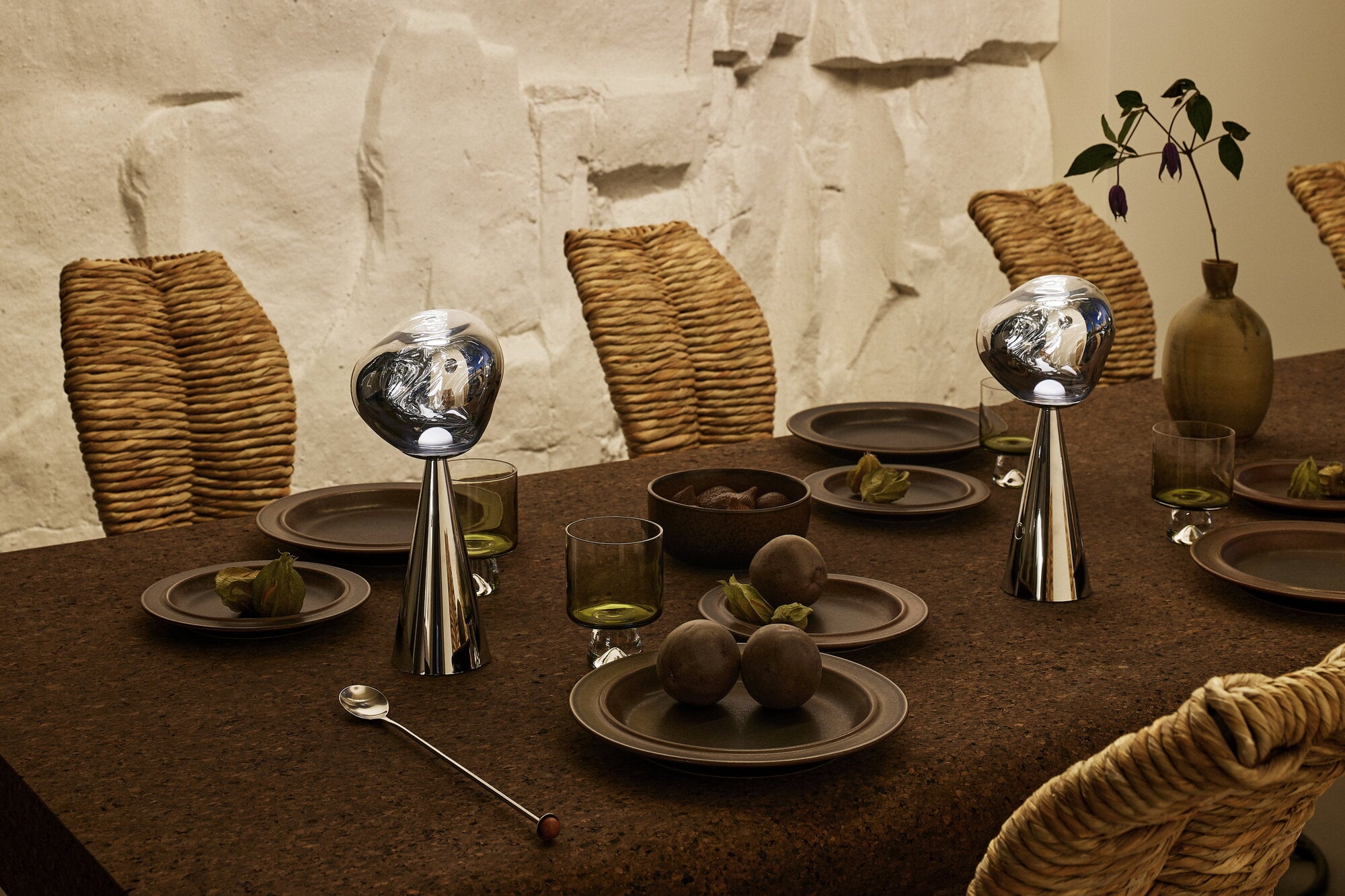 Tom Dixon Melt portable LED table lamp, silver | Finnish Design