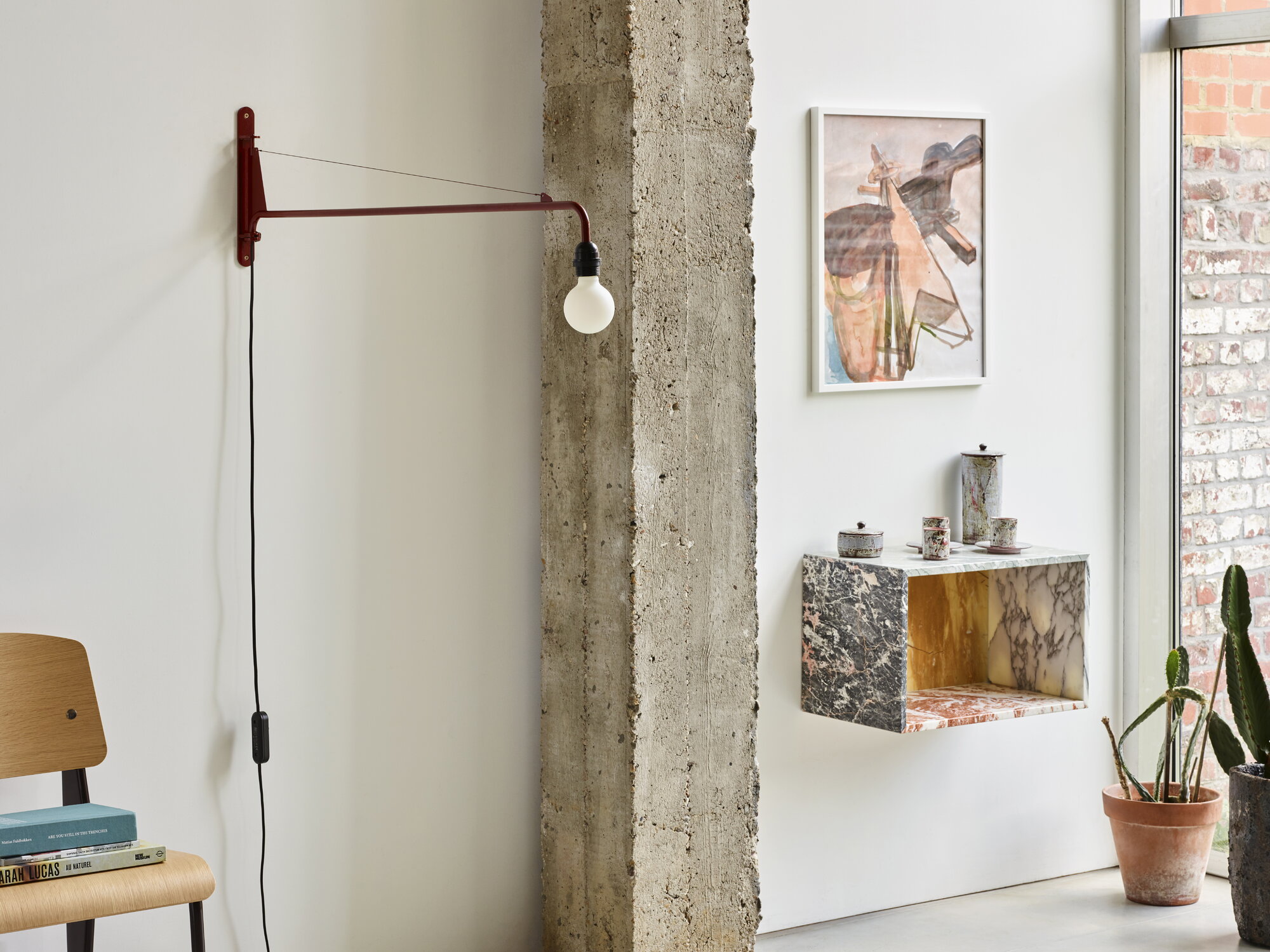 Prouve potence lampフランス ポテンスランプ アンティーク Vitra Petite Potence wall lamp, deep black | Finnish Design Shop