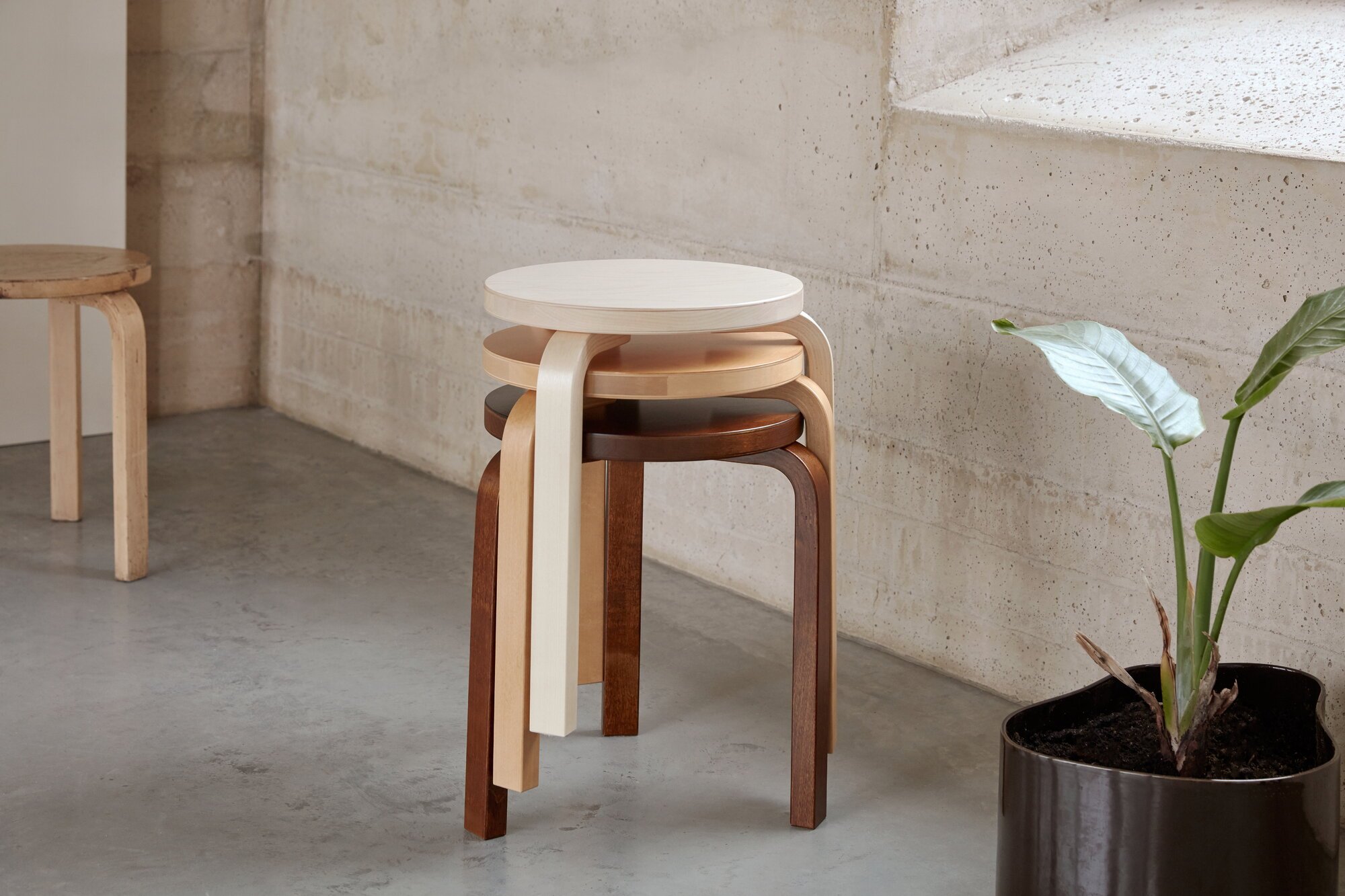 Artek Aalto stool 60, walnut | Finnish Design Shop