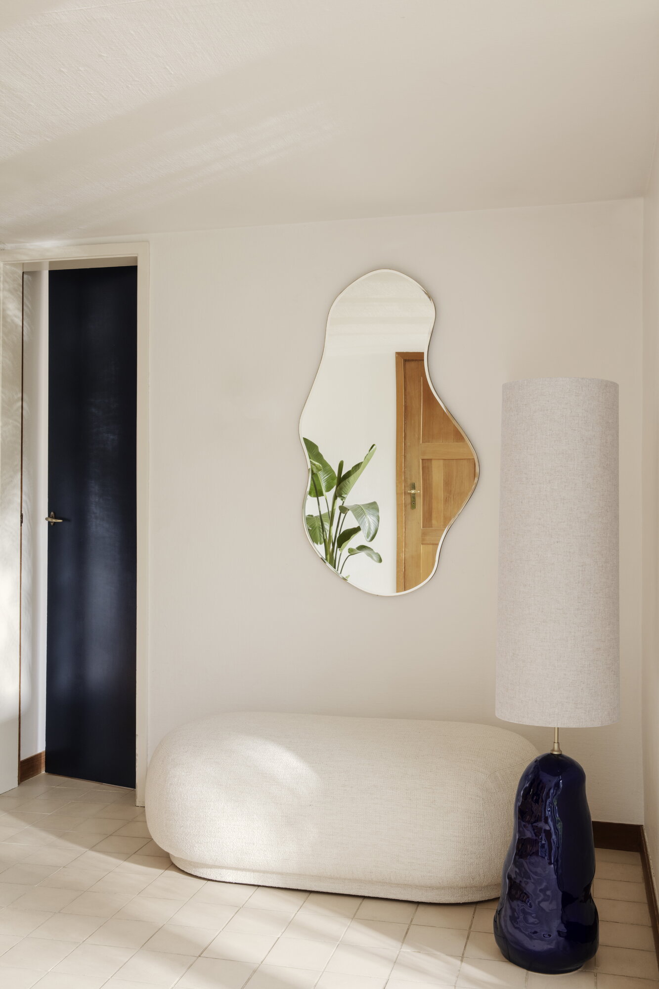 Ferm Living Pond mirror, large, brass | Finnish Design Shop