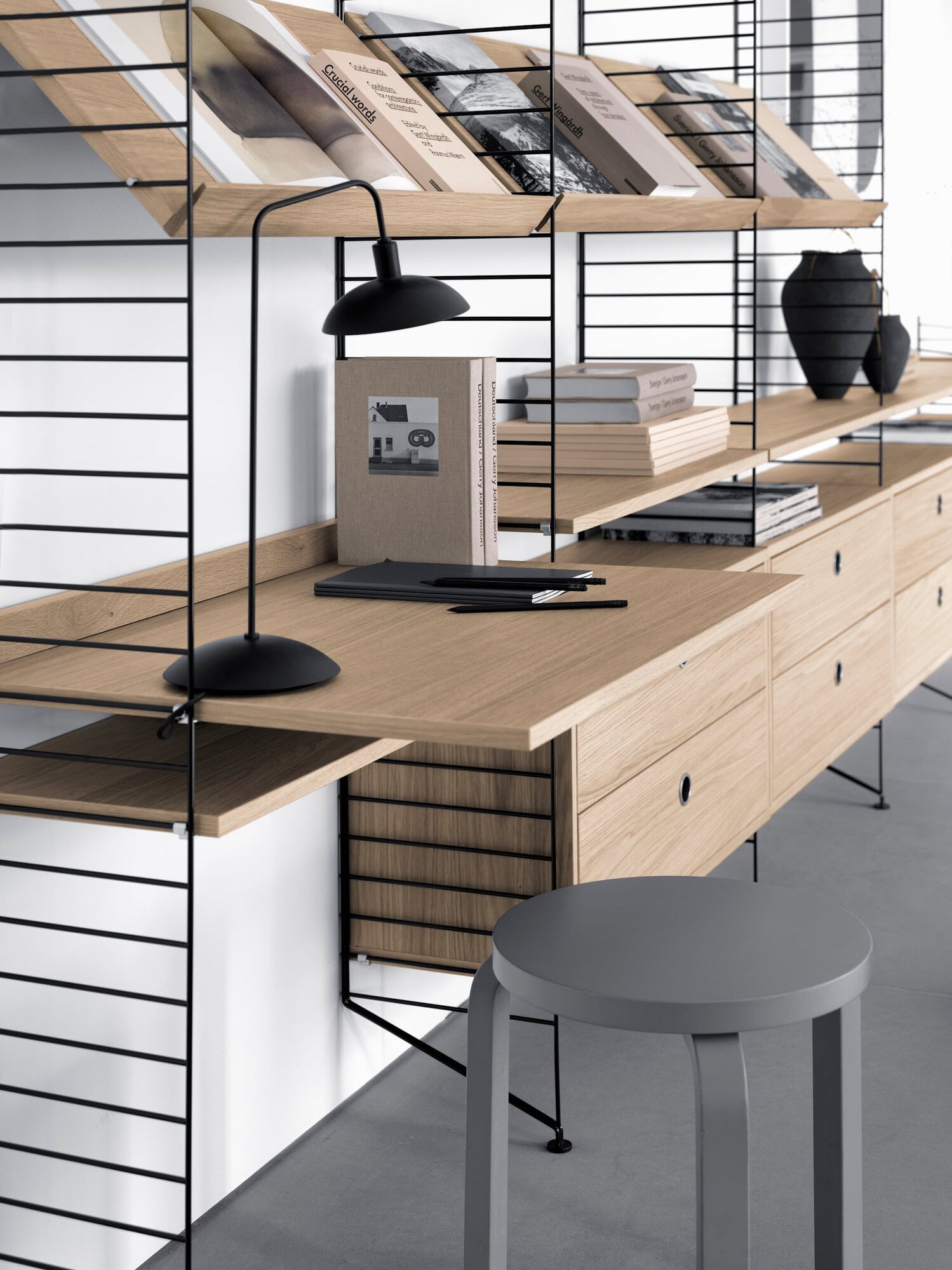 String Furniture String shelf 78 x 20 cm, 3-pack, oak | Finnish