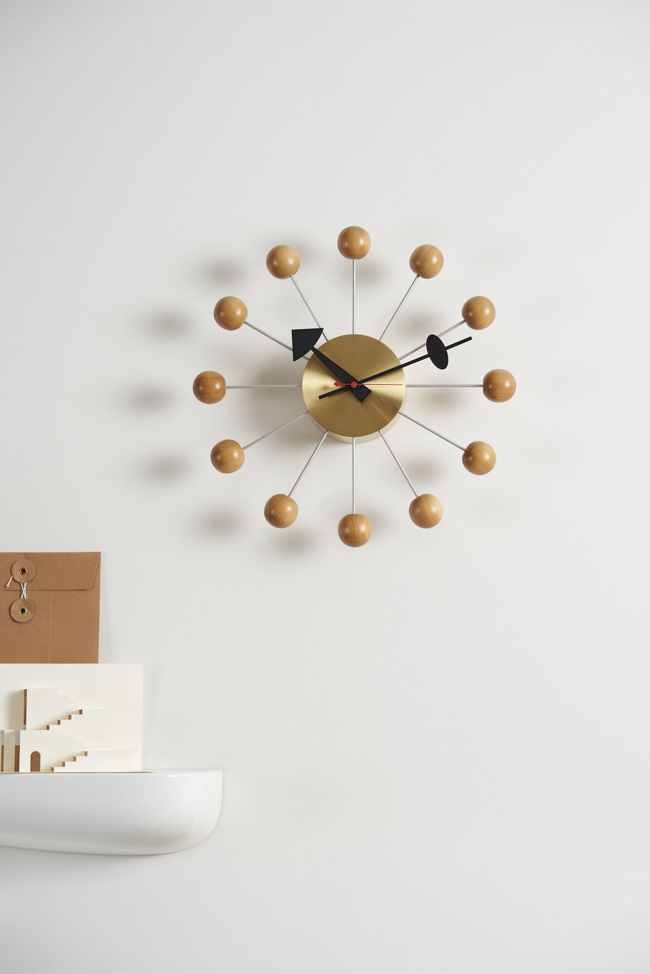 Vitra Ball Clock, cherry | Finnish Design Shop