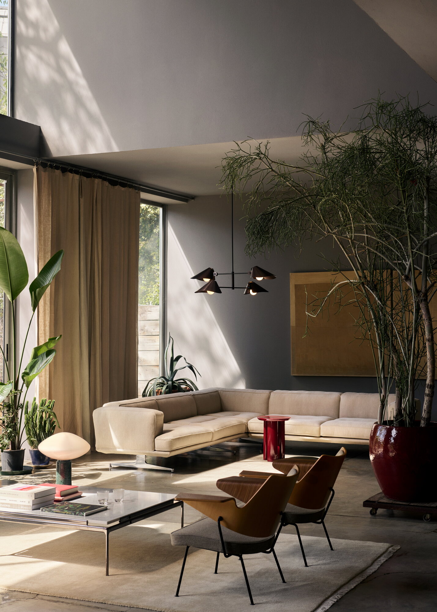 Image showcasing &Tradition Bonnet SC91 chandelier, bronzed - black | Finnish Design Shop