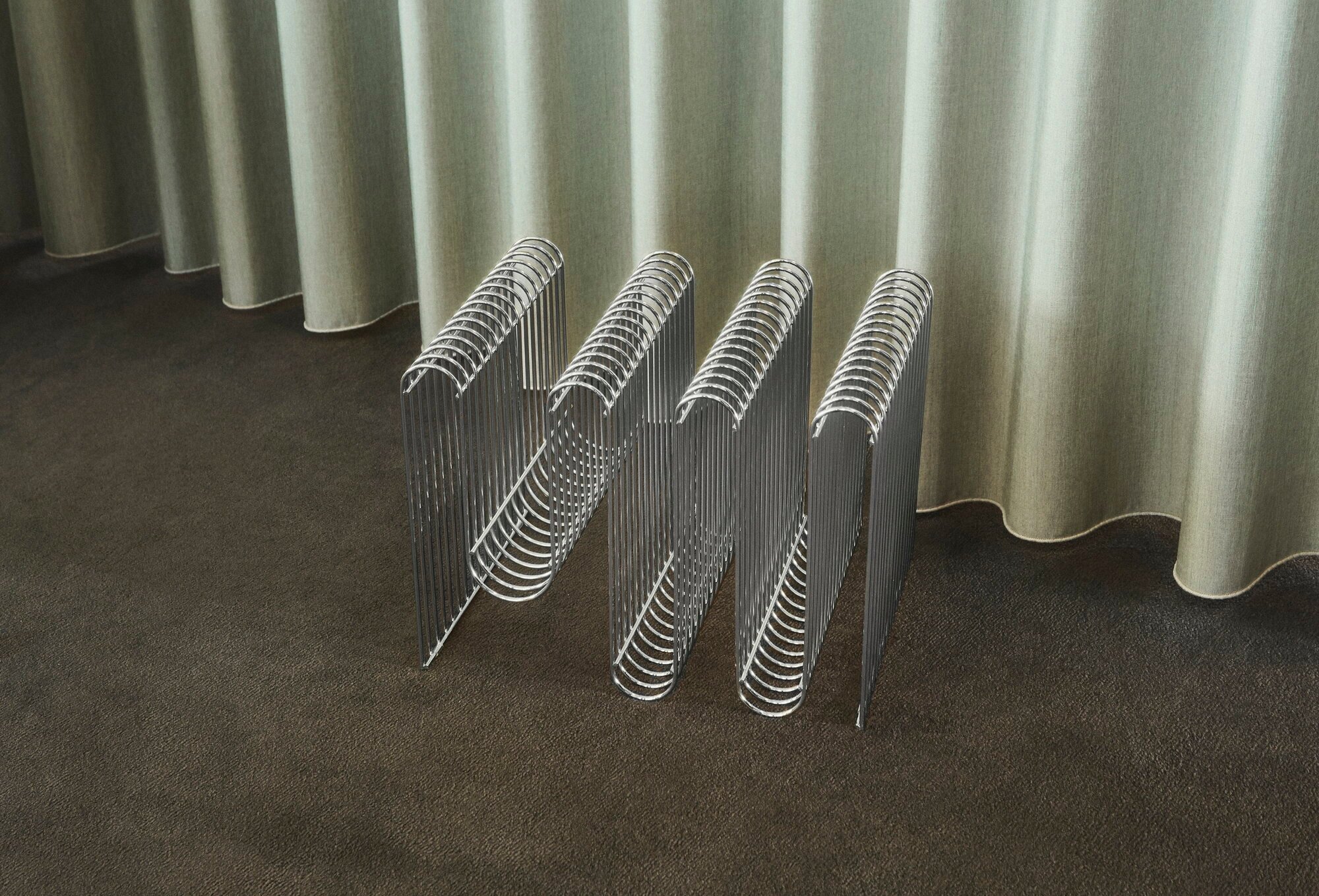 AYTM Curva マガジンラック シルバー AYTM Curva magazine holder, silver | Finnish Design Shop