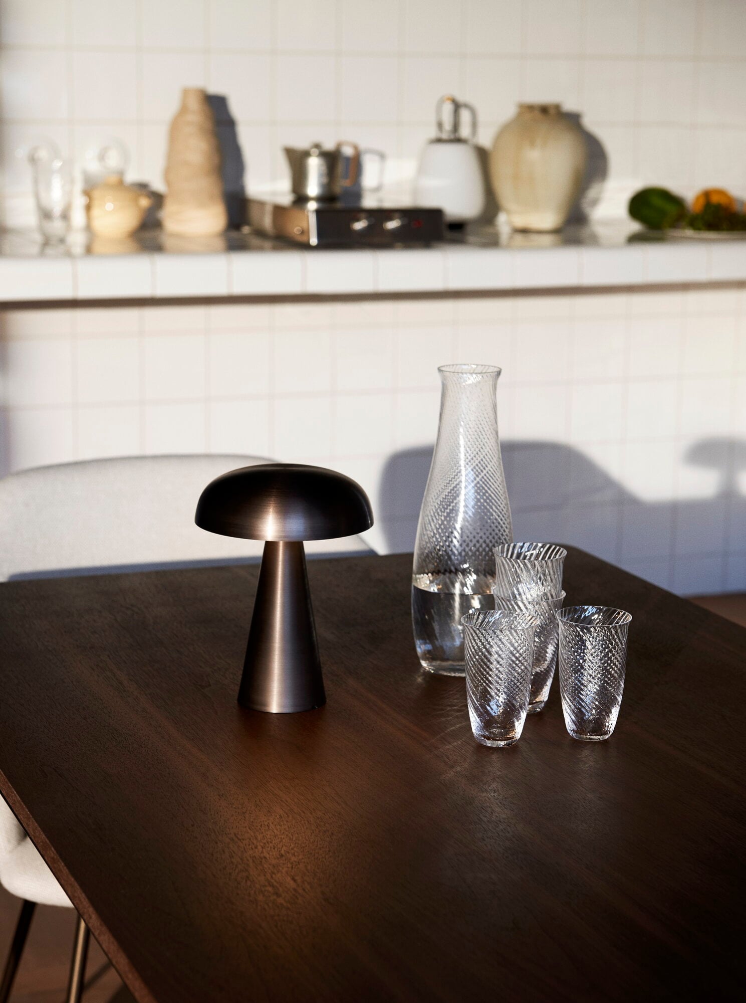 &Tradition Como SC53 portable table lamp, bronzed brass | Finnish