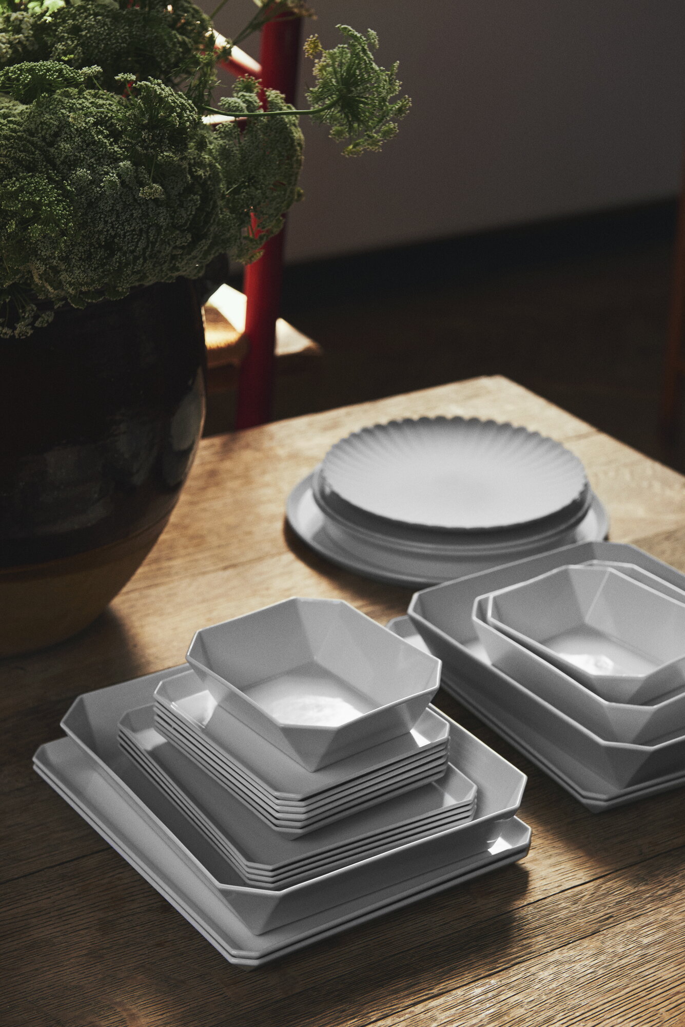 1616 / arita japan TY Palace 220 plate, unglazed grey | Finnish