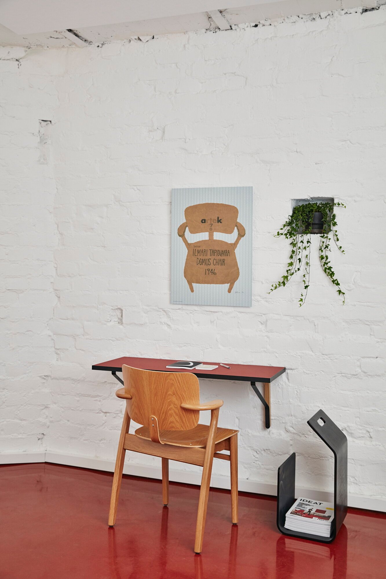 Artek Kanto magazine / firewood rack, black | Finnish Design