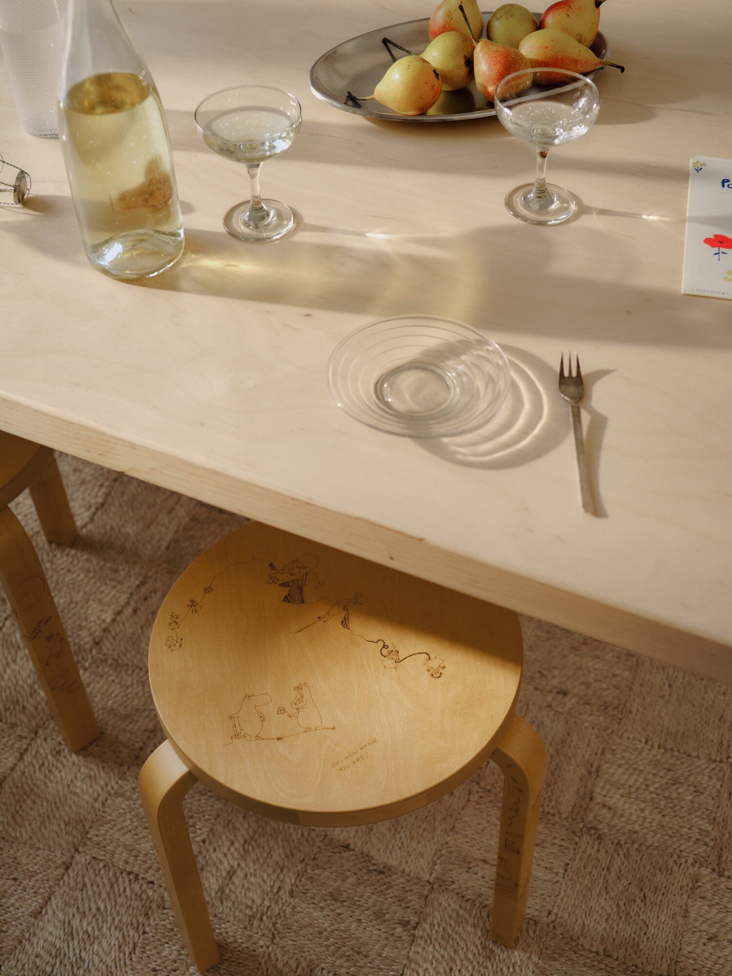 Stool 60 Celebratinon Artek ＋ Moomin Moomin Celebration Stool 60 - The Official Moomin Shop