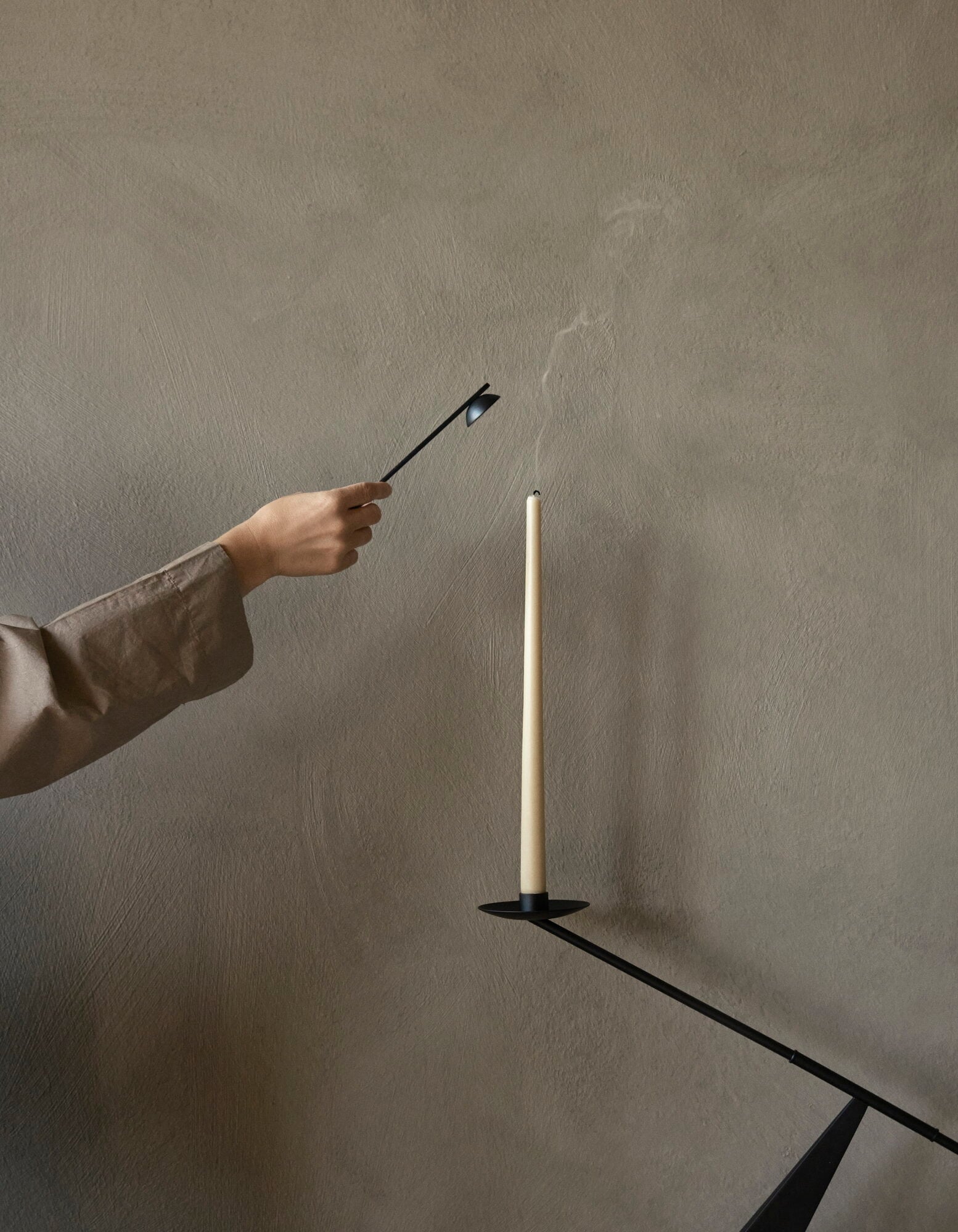Audo Copenhagen Interconnect candle holder, black steel | Finnish ...