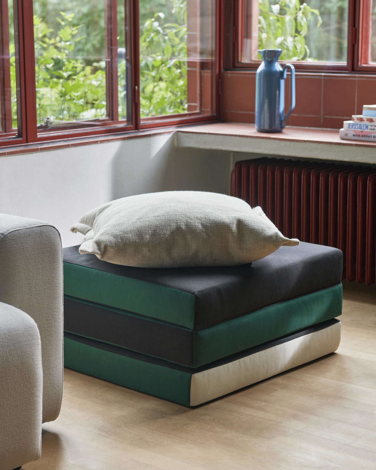 HAY 3 Fold mattress, 70 x 195 cm, green | Finnish Design Shop