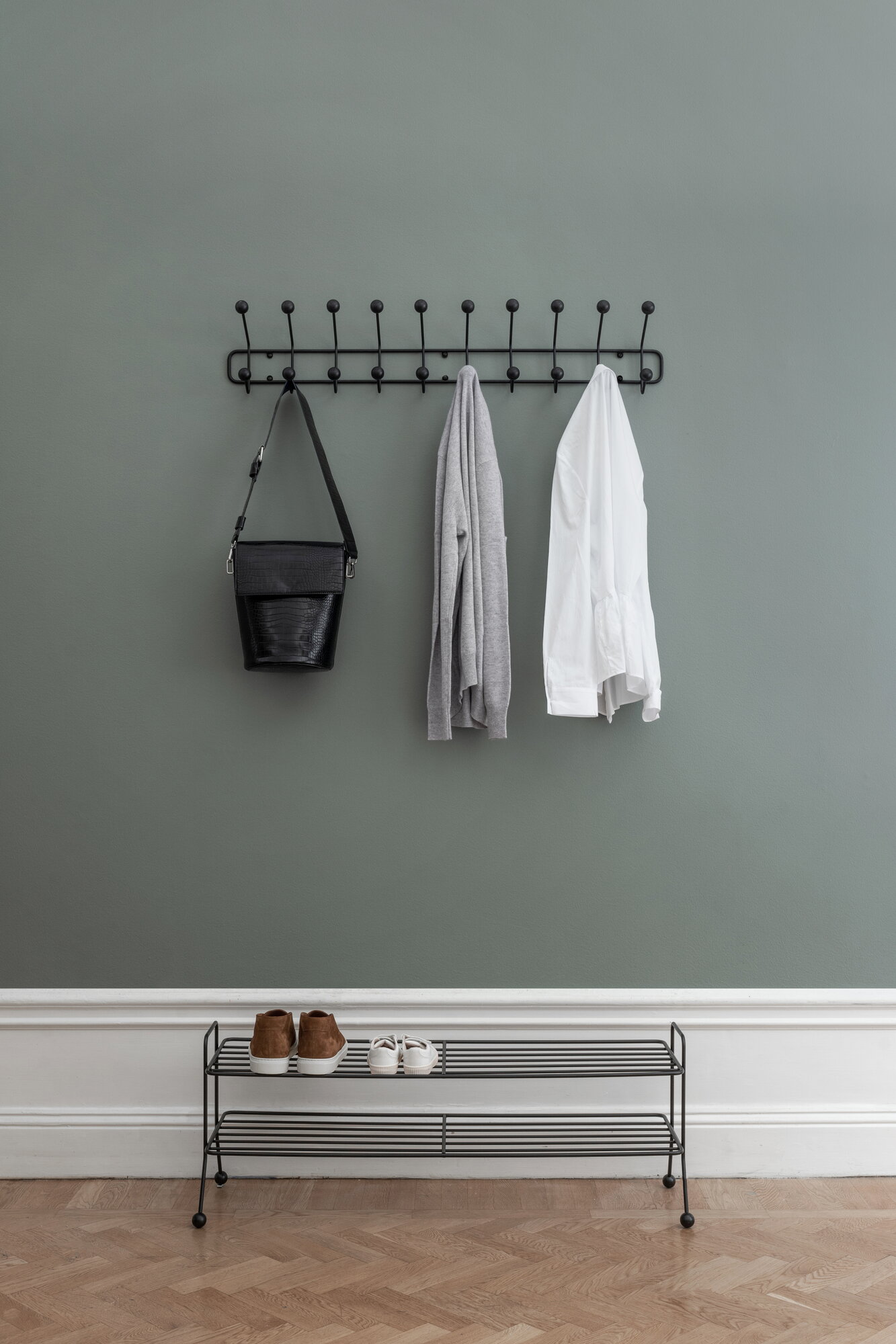 Maze Bill Horizontal coat rack, L, black | Finnish Design Shop UK