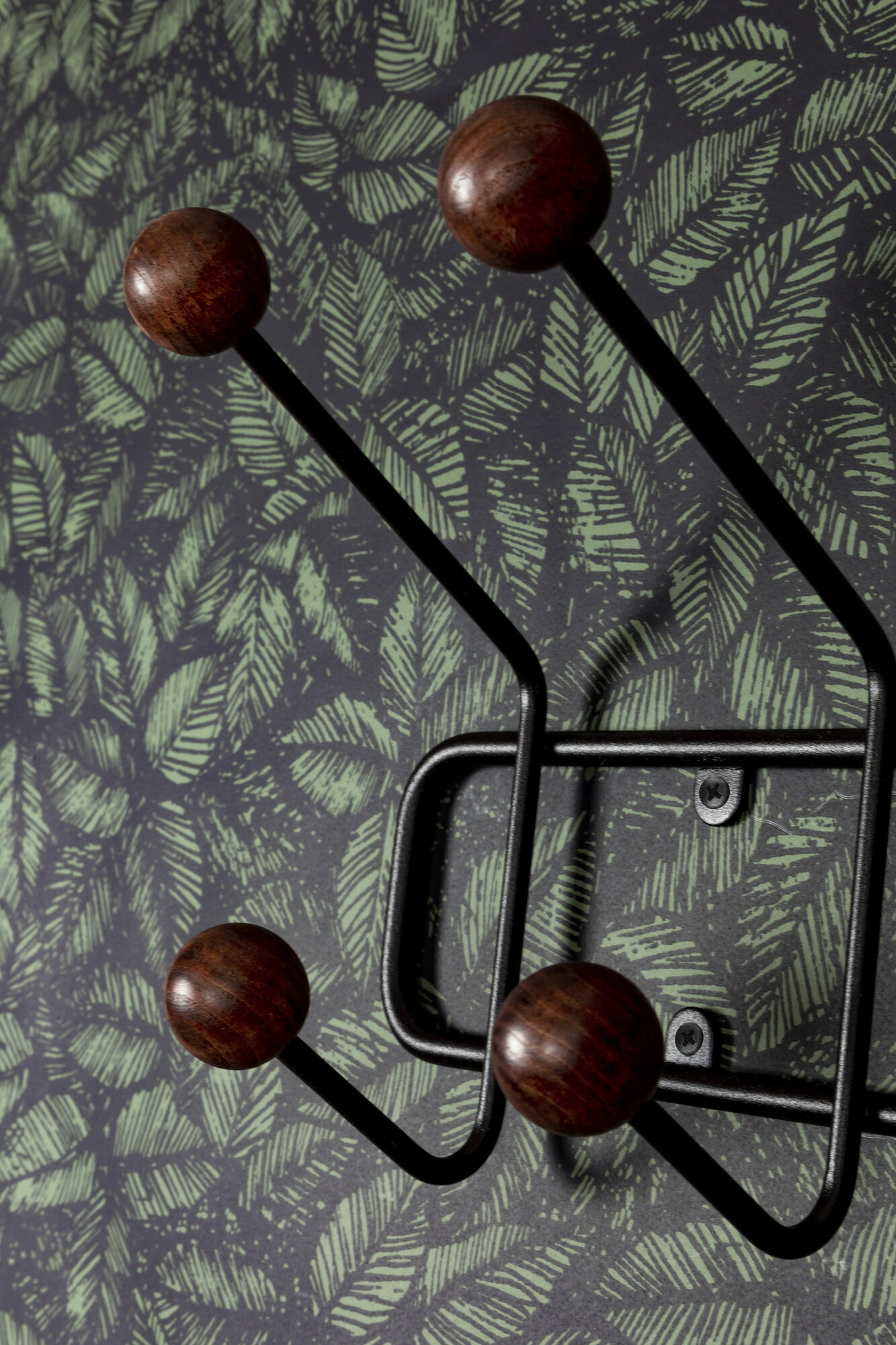 Menu Afteroom Appendini A Parete, Metallo Verniciato, Nero, Design Scandinavo, Larghezza 2 Cm - 4