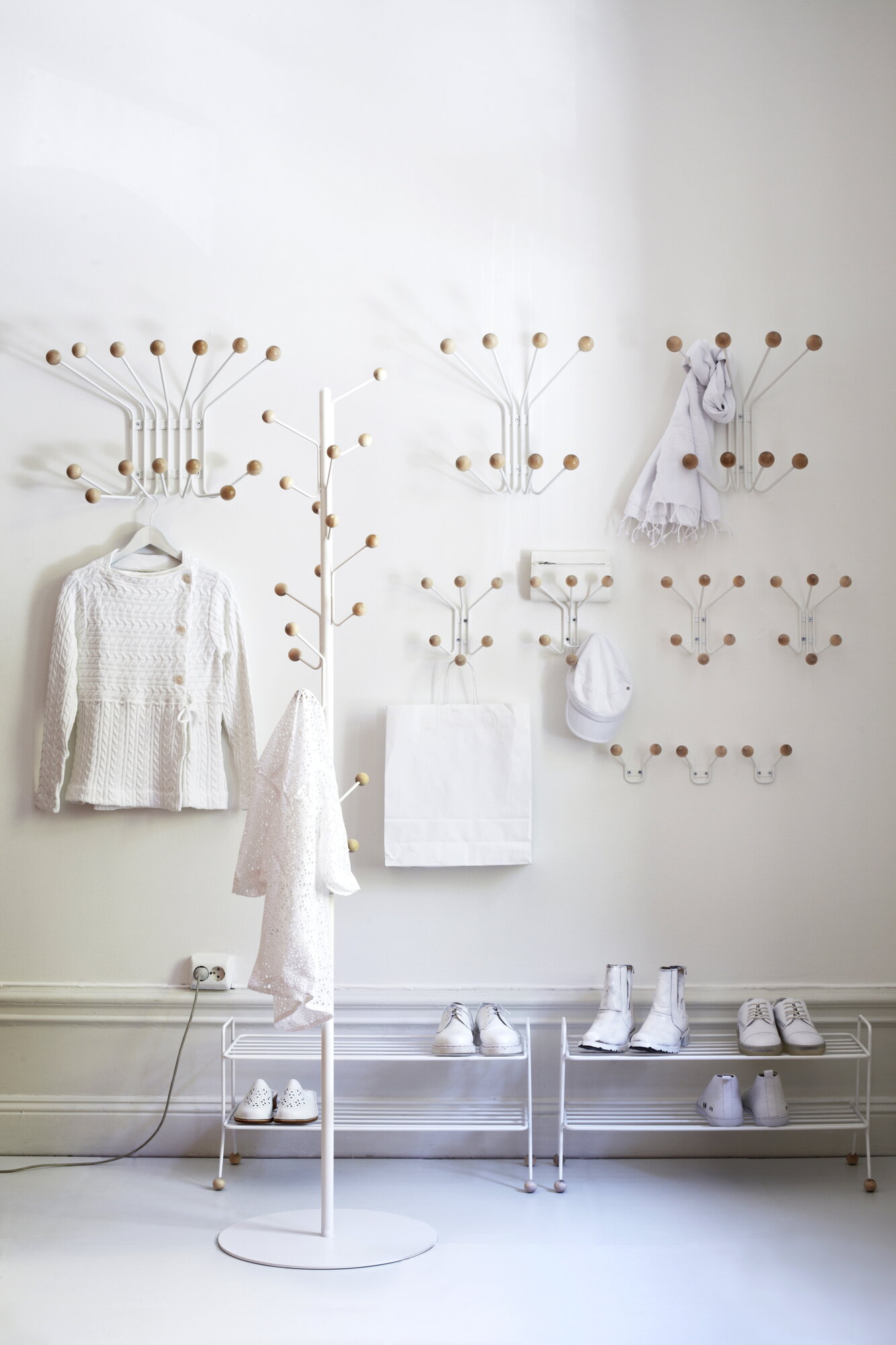 Maze Bill coat rack, XS, white | Finnish Design Shop