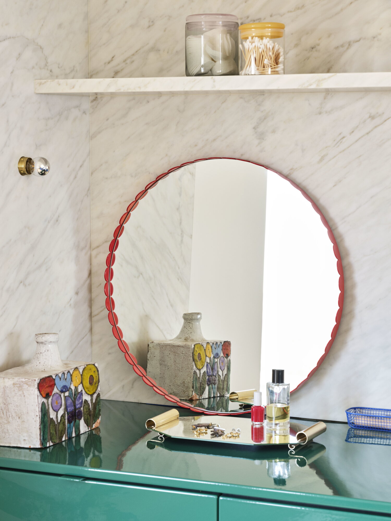 HAY Arcs Mirror round, red | Finnish Design Shop