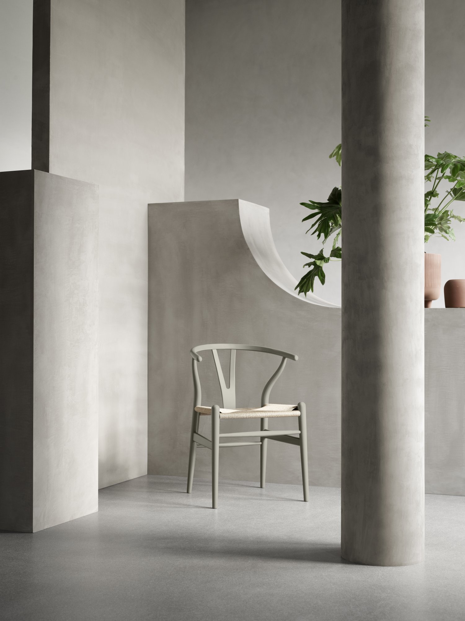 Carl Hansen & Søn CH24 Wishbone chair, soft clay - natural cord