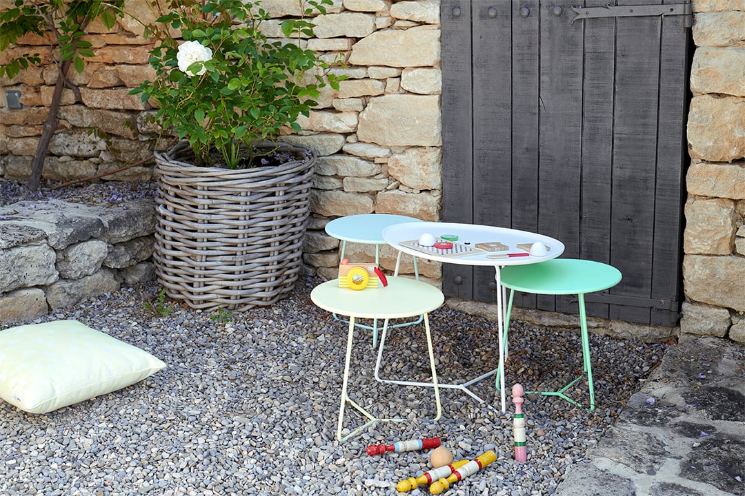 Fermob Cocotte niedriger Tisch, Acapulcoblau