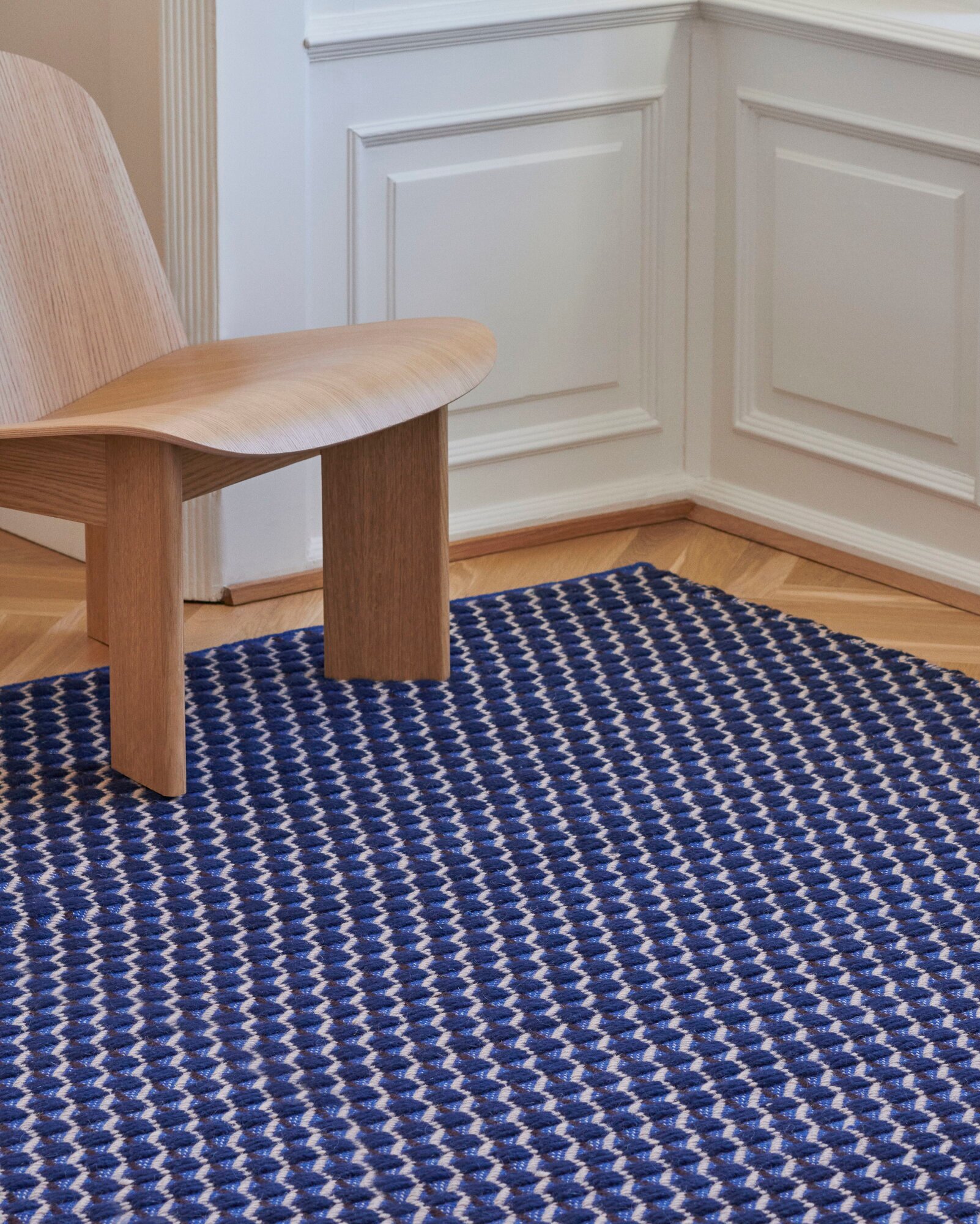 HAY Channel rug, blue - white | Finnish Design Shop UK