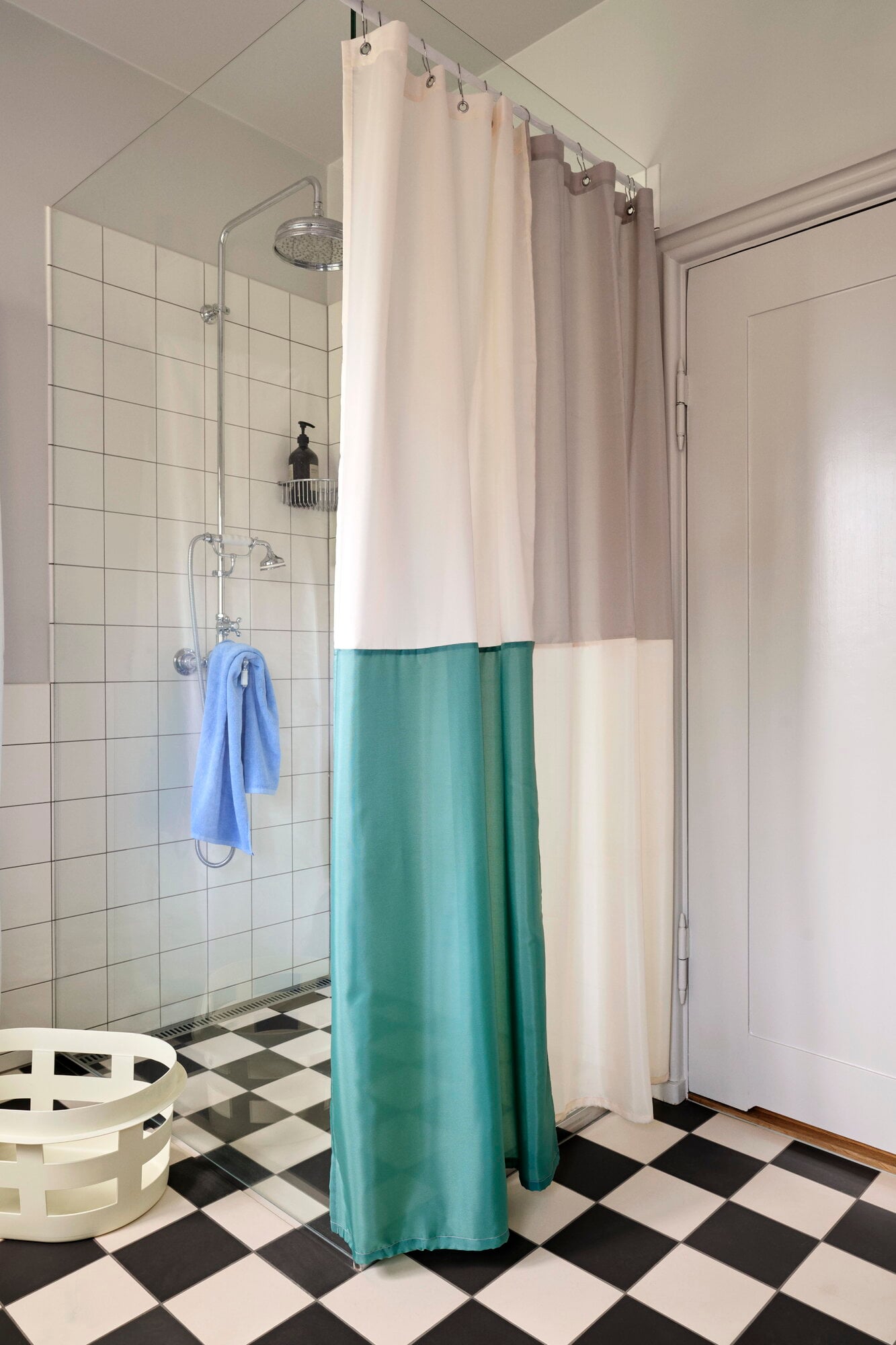 HAY Check shower curtain, green | Finnish Design Shop