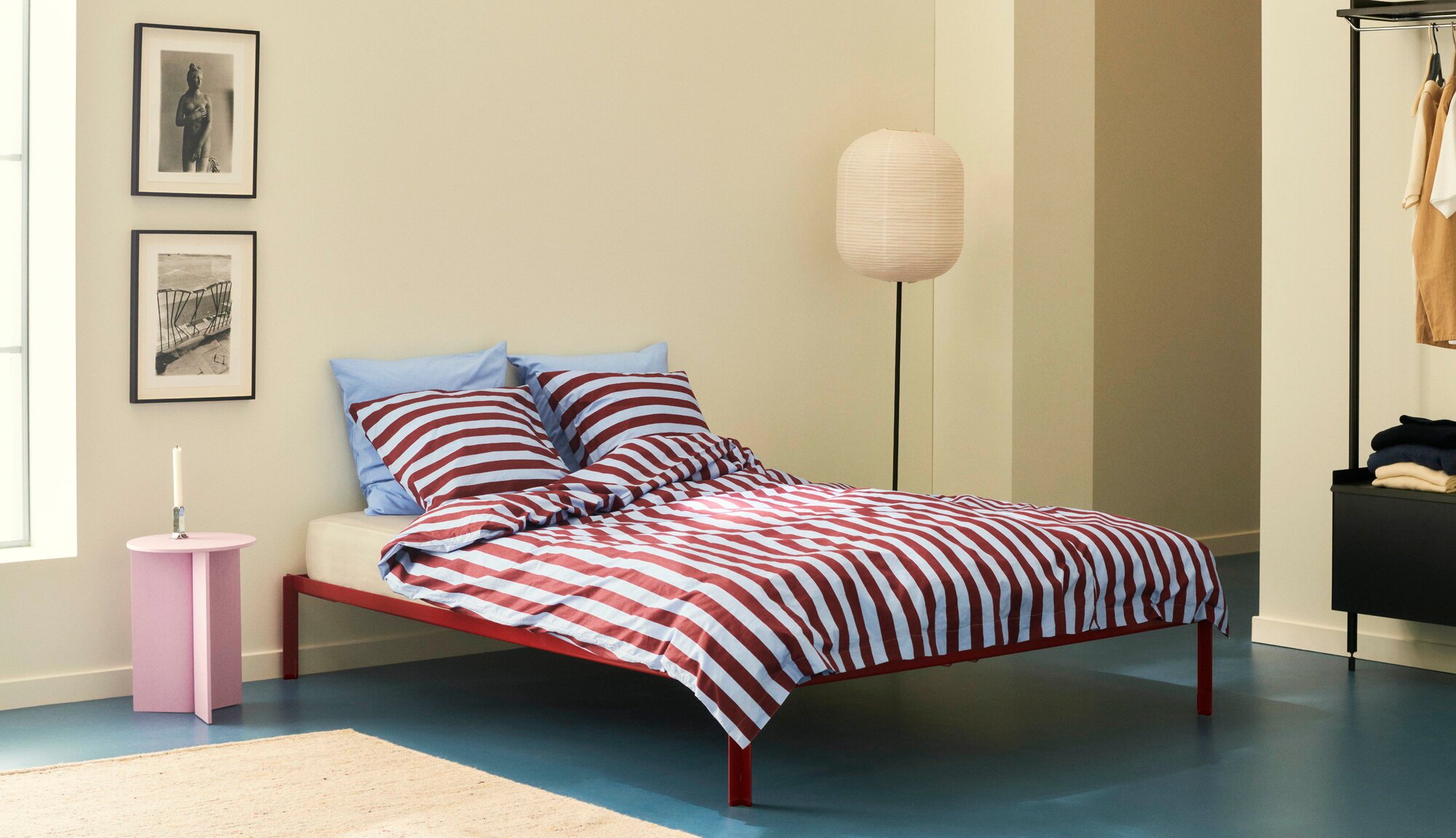 値下げHAY ETE DUVET 掛け布団カバー HAY Été duvet cover, bordeaux - sky blue | Finnish Design Shop