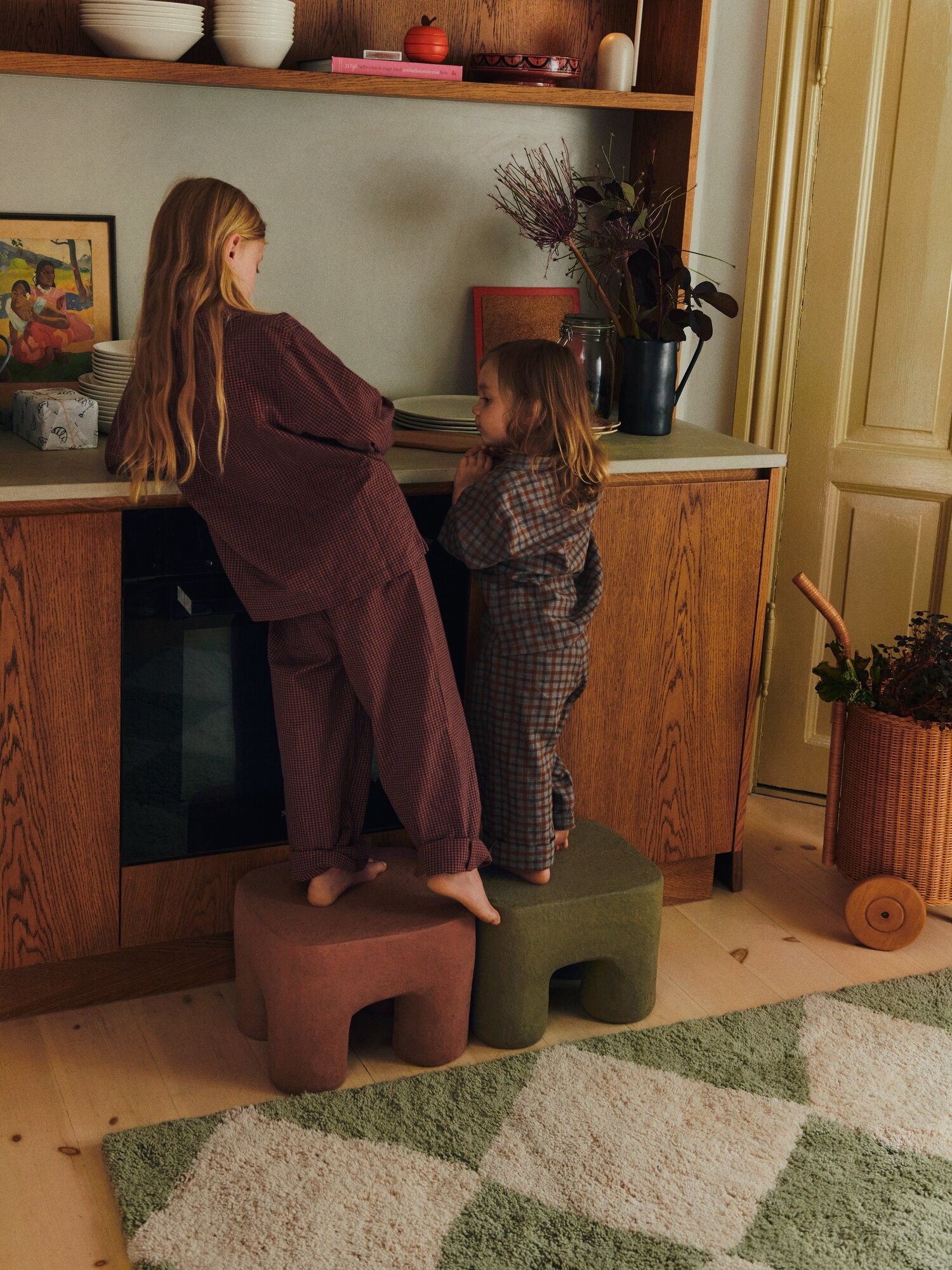 Ferm Living Tilt rug, 140 x 200 cm, elm green | Finnish Design Shop