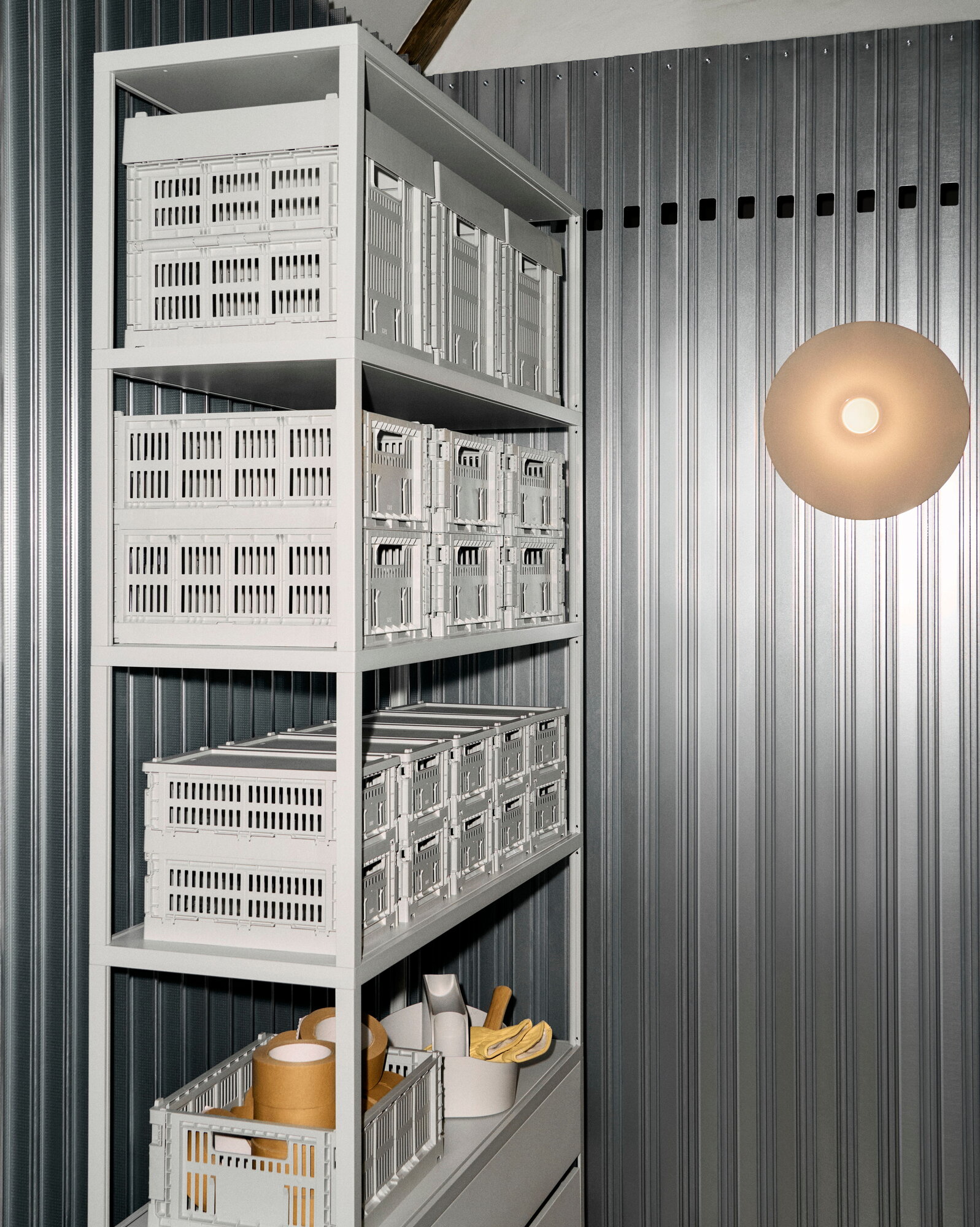 HAY Colour Crate, M, recycled plastic, grey | Finnish Design Shop