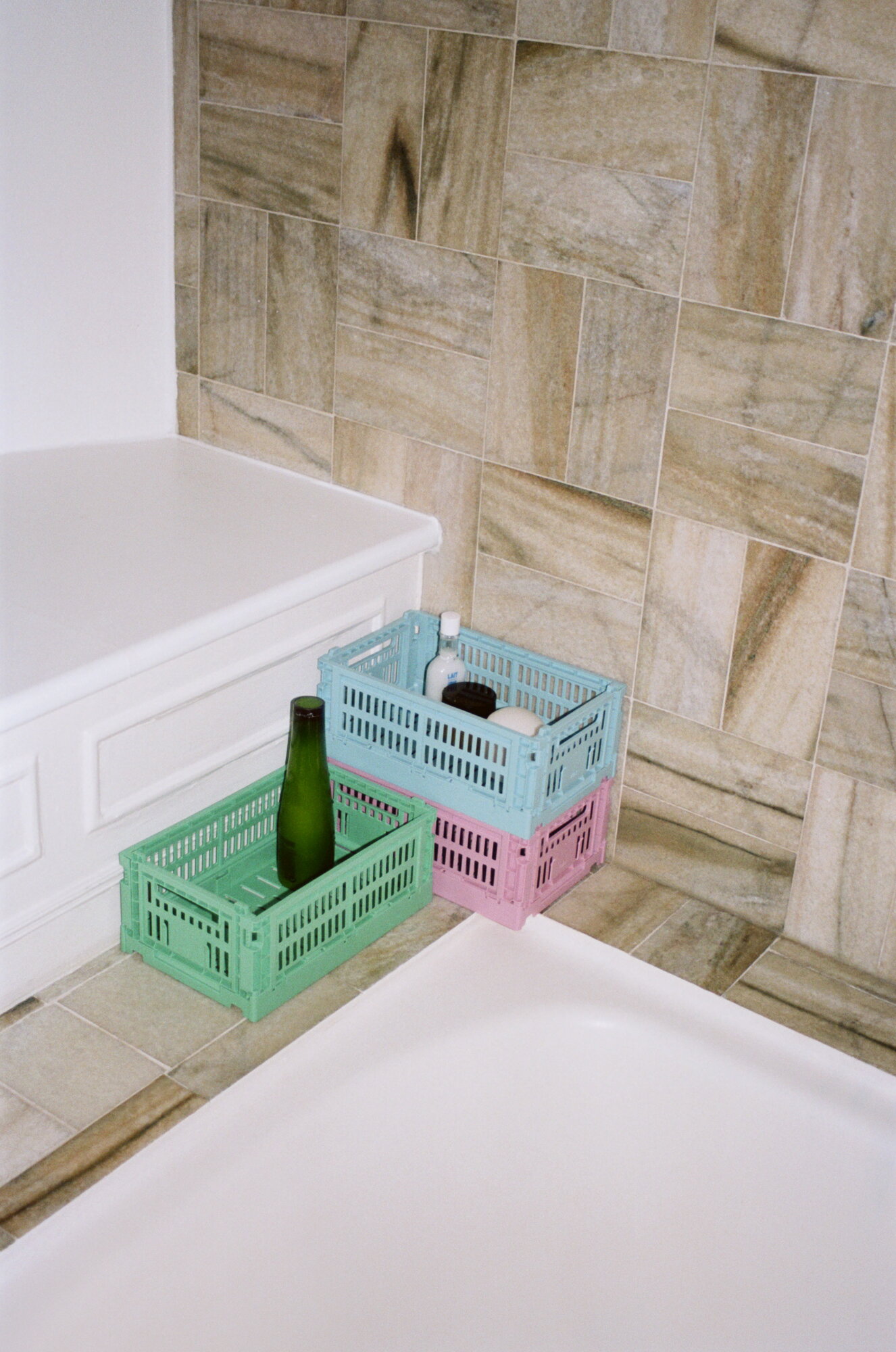 HAY Colour Crate, S, recycled plastic, dark mint | Finnish Design Shop