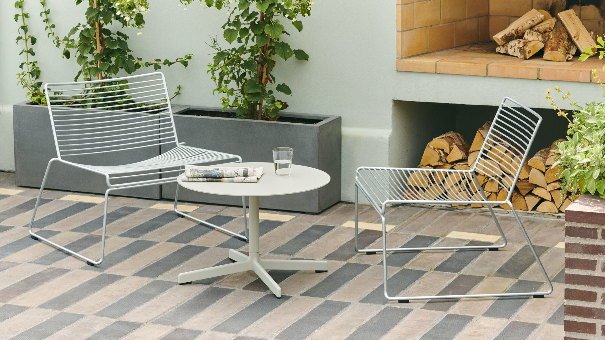 HAY Hee lounge chair, galvanized | Finnish Design Shop