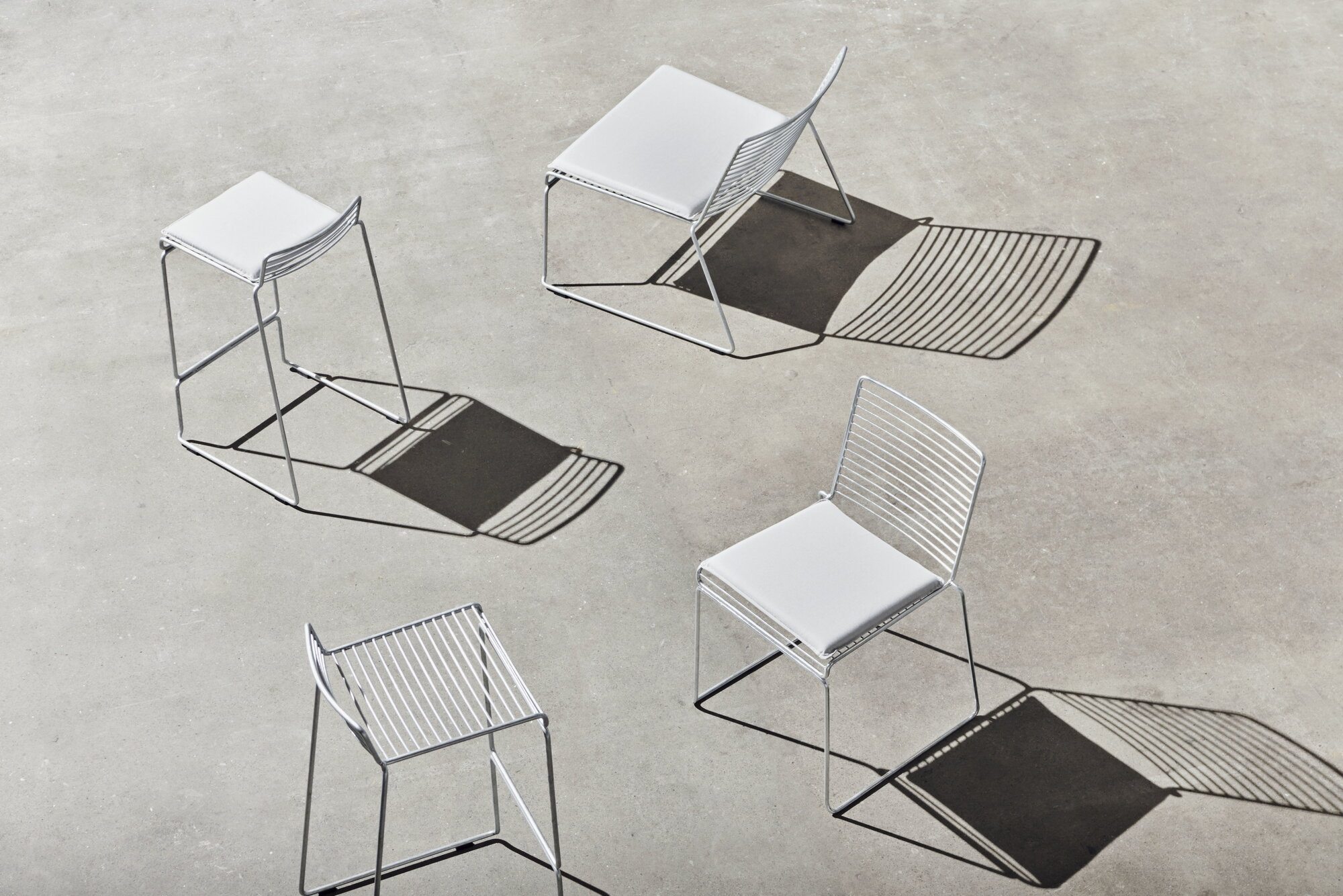 HAY Hee lounge chair, galvanized | Finnish Design Shop