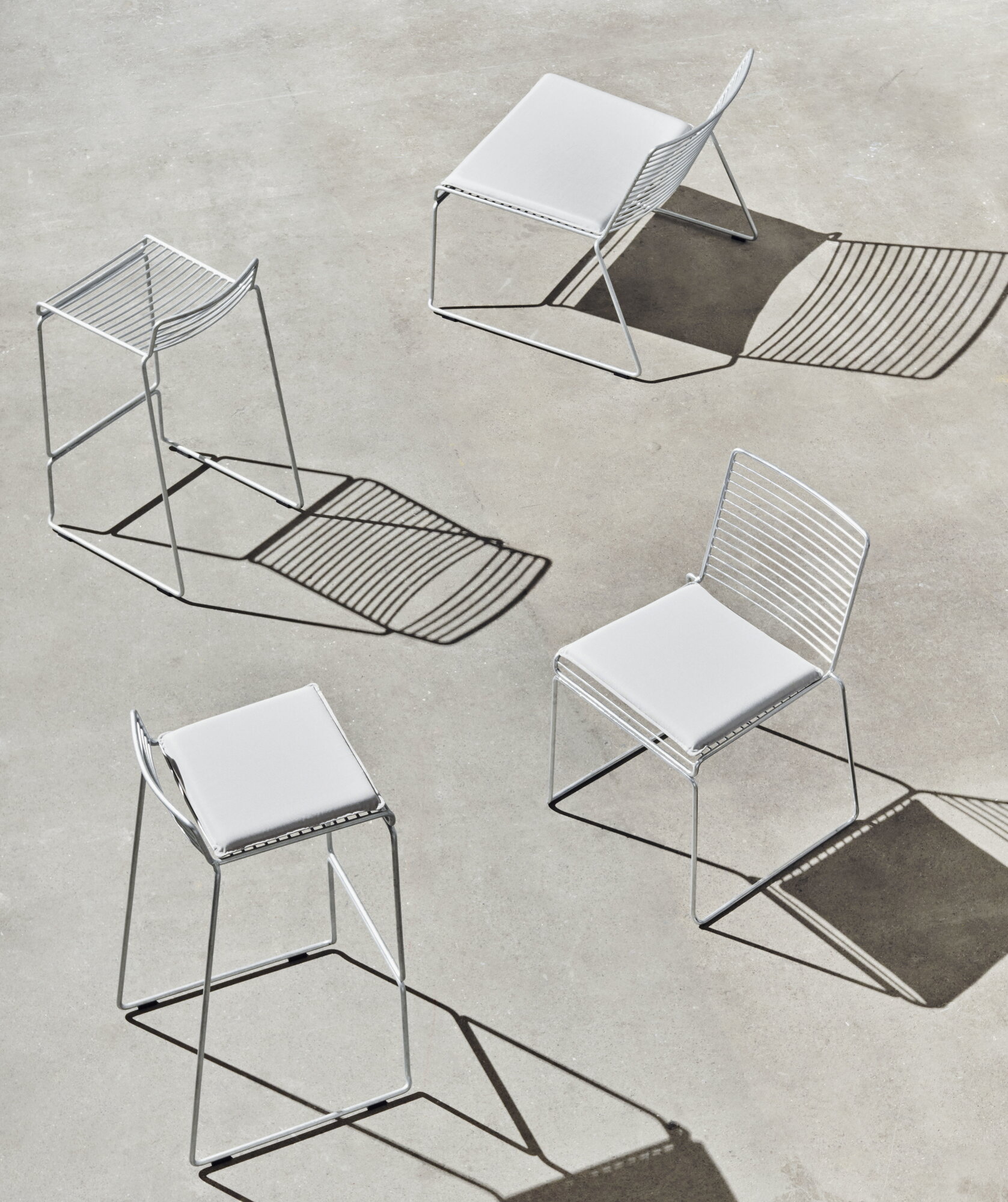 HAY Hee lounge chair, galvanized | Finnish Design Shop