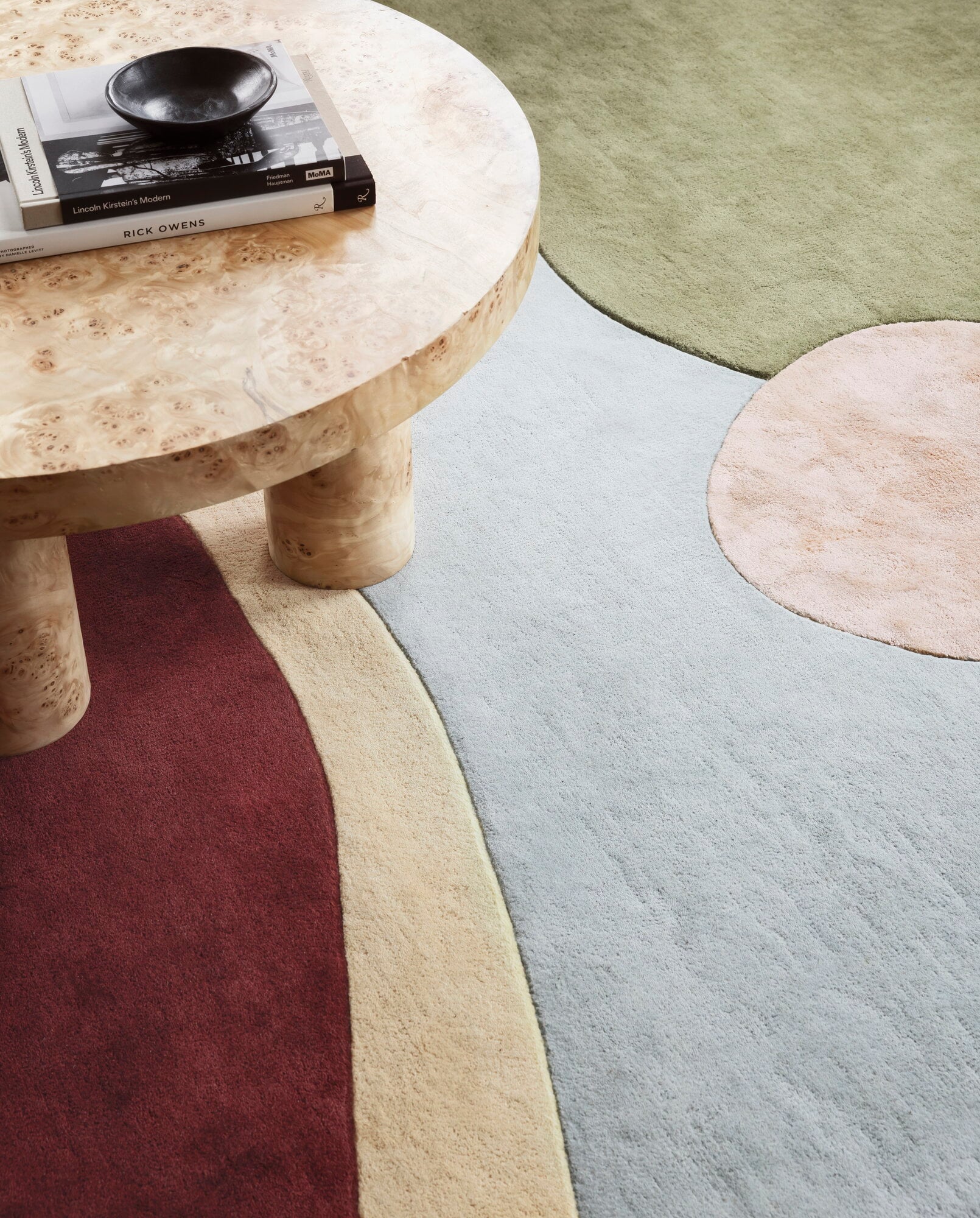 Layered Blue Rug LAYERED Poppykalas Sleeping Flower rug, blue | Finnish Design Shop