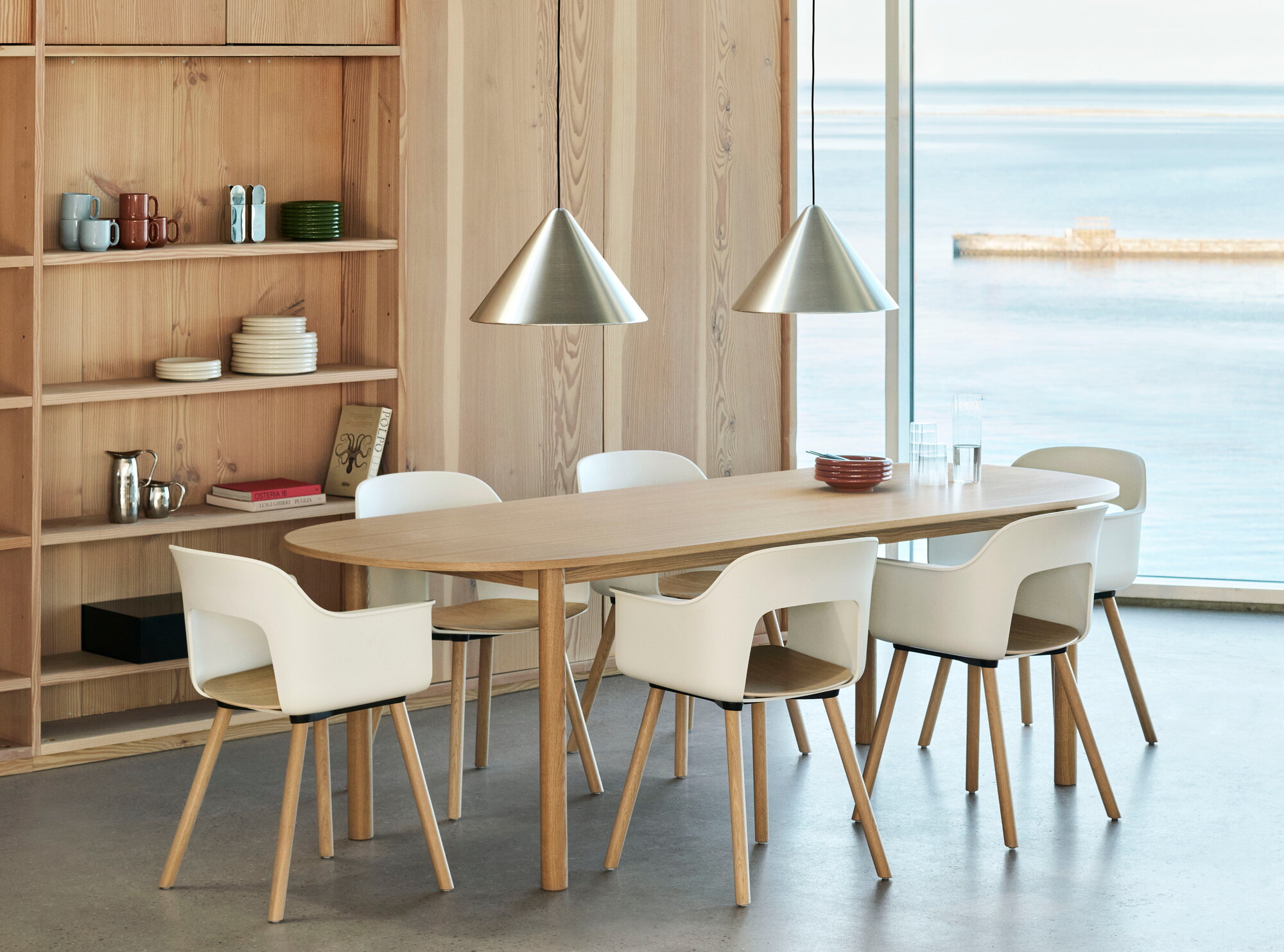 HAY Mesa Annex oblonga, 240 x 95 cm, roble lacado - chapa de roble ...