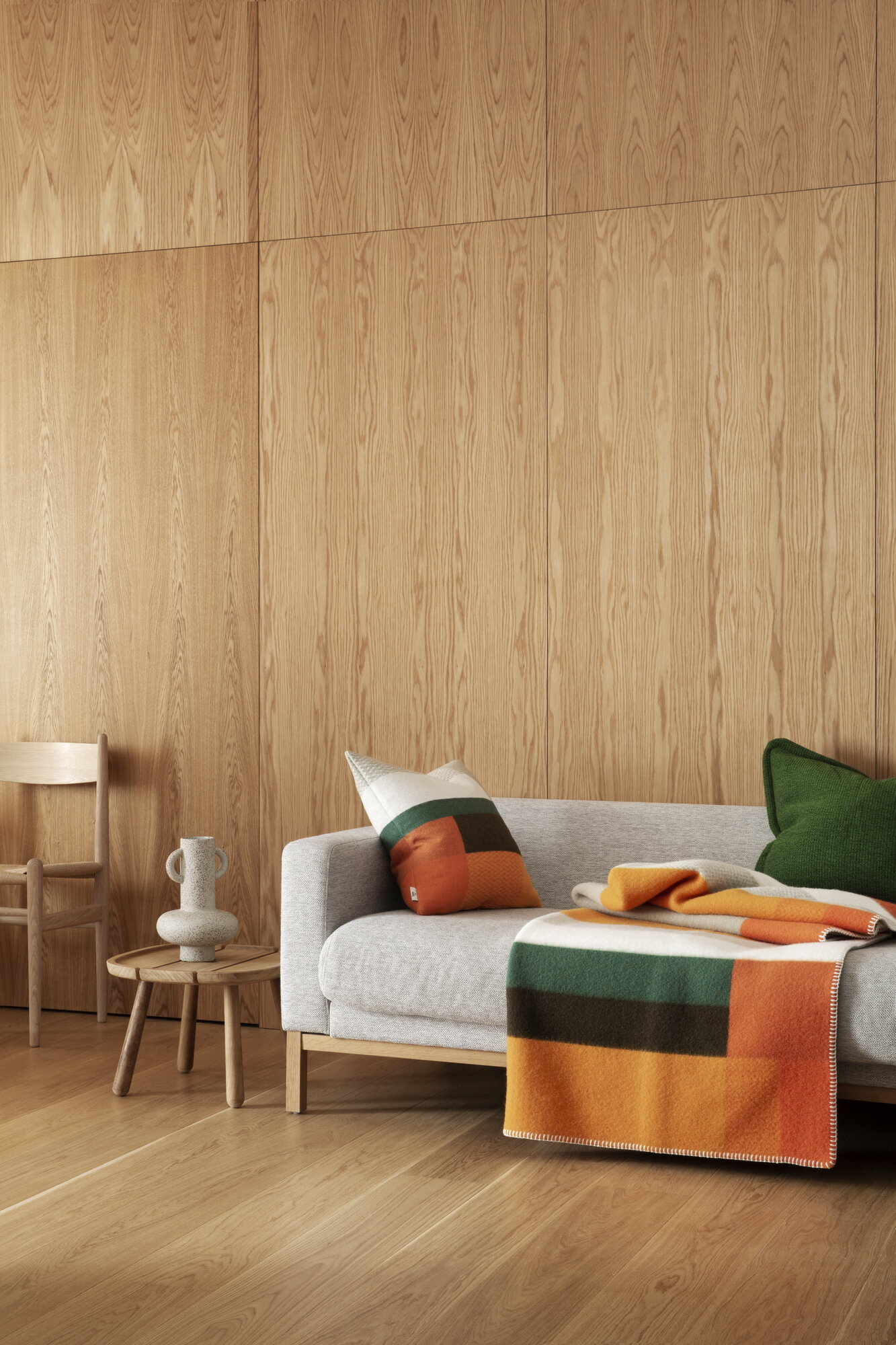 Røros Tweed Mikkel throw, 135 x 200 cm, orange | Finnish Design Shop