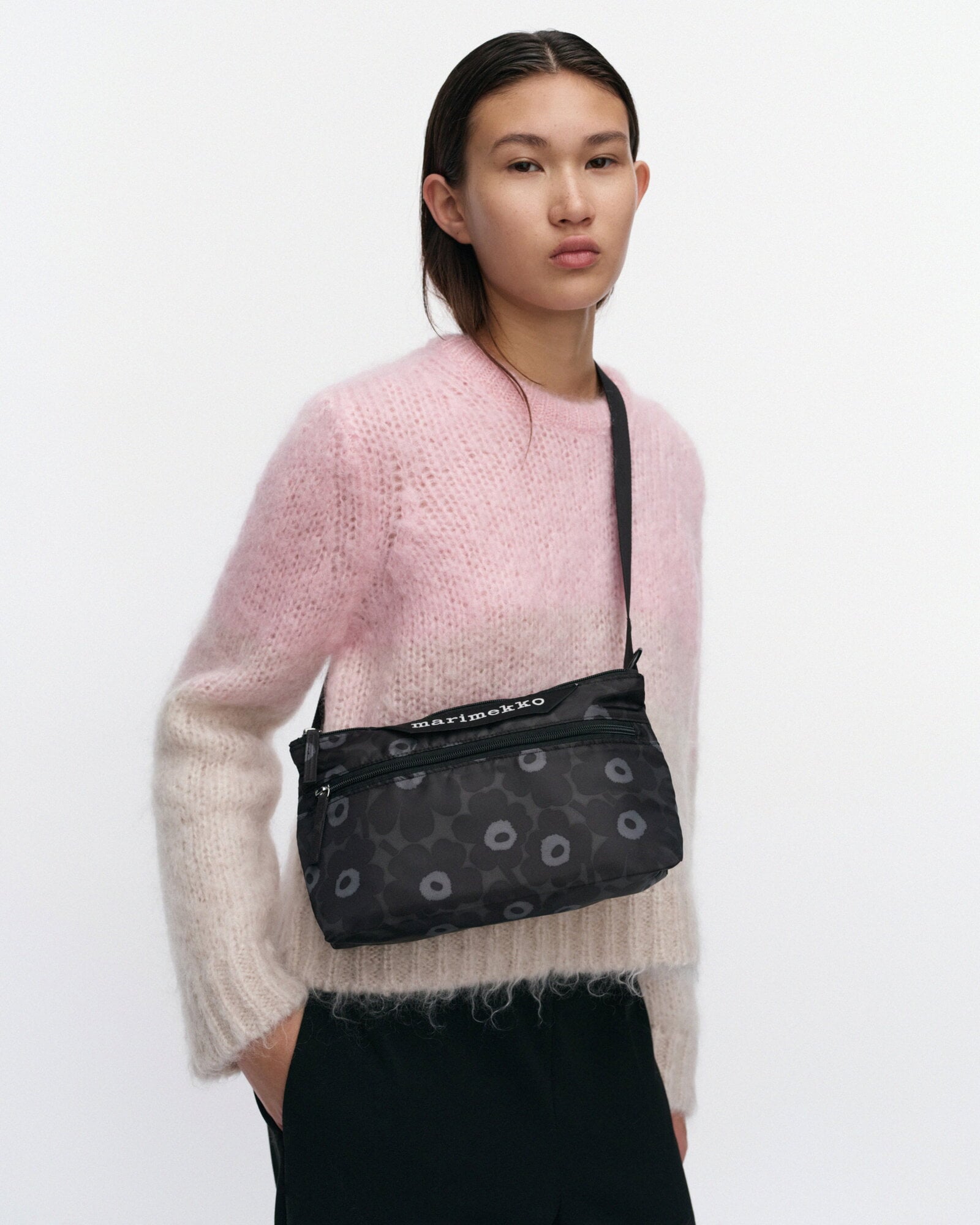 Marimekko Neat Crossbody Unikko shoulder bag, S, black - dark grey