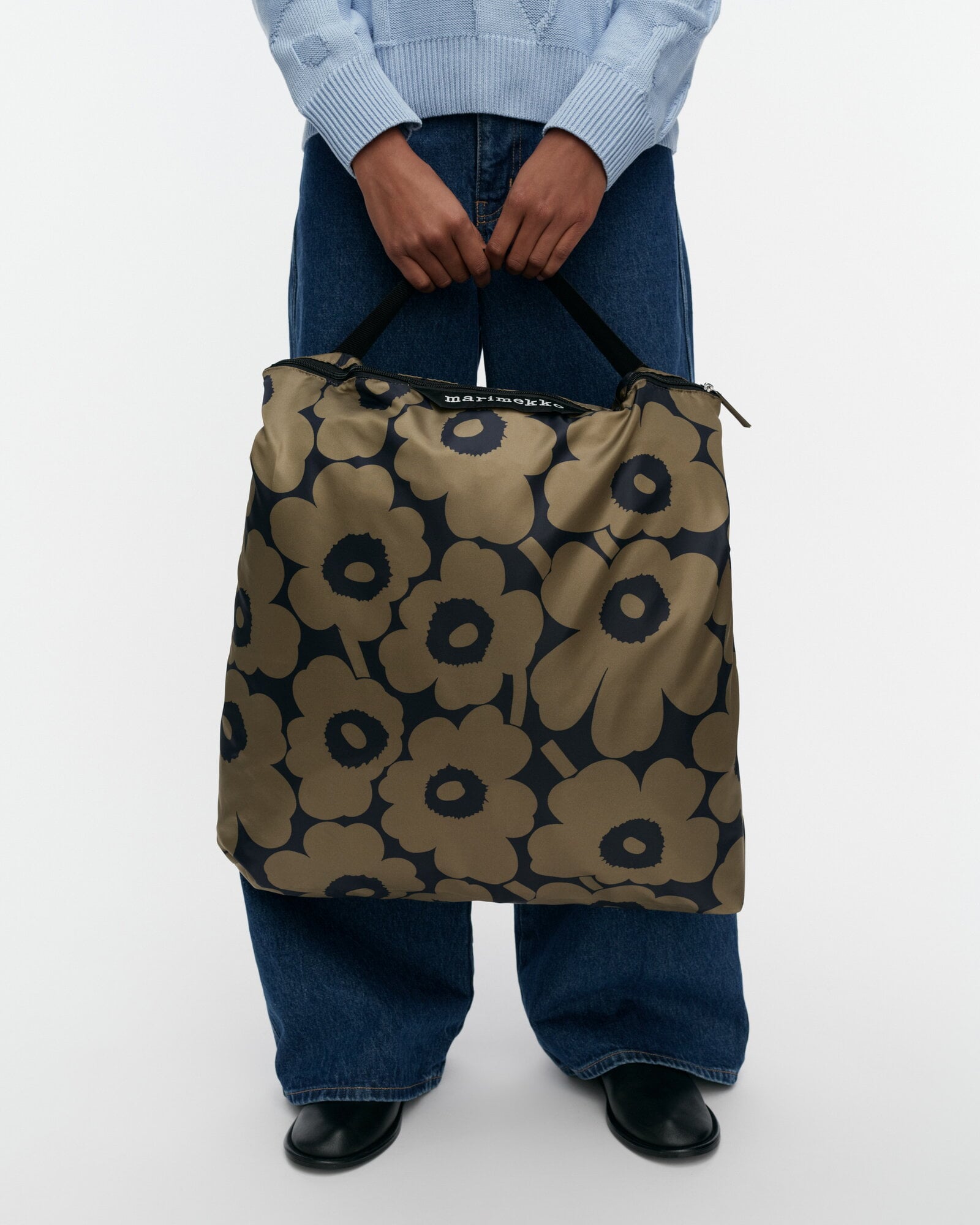 Marimekko Neat Crossbody Unikko shoulder bag, L, olive green